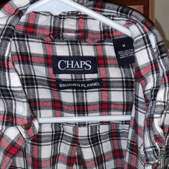 Chaps Red and White Flannel - Picture 2 of 2